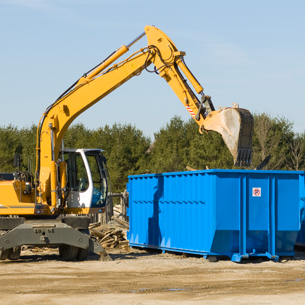 what are the rental fees for a residential dumpster in Hudgins